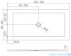 New Trendy Nex brodzik konglomeratowy prostokątny 200x100x3,5 cm biały B-0515